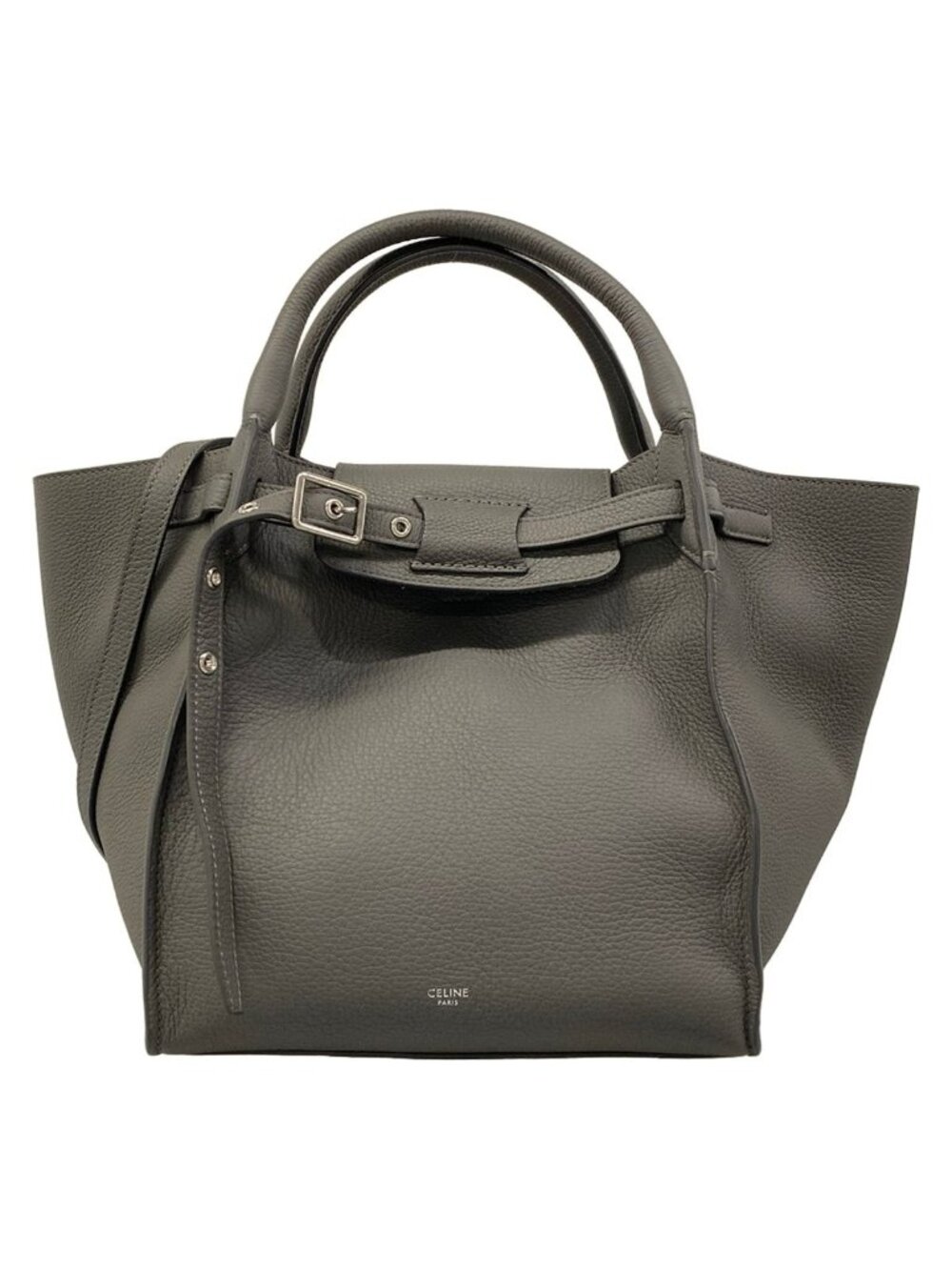 Celine Shoulder Bag Big Small with Long Strap Gray 2-Way